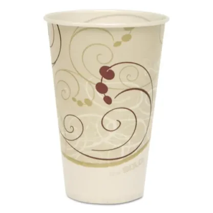 SOLO® Symphony Treated-Paper Cold Cups, 12 oz, White/Beige/Red, 100/Bag, 20 Bags/Carton