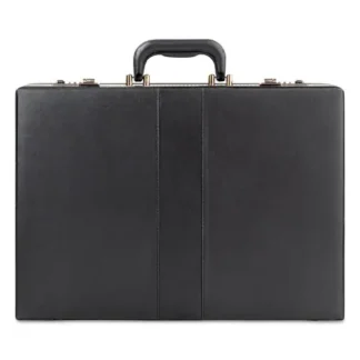 Solo Classic Attache, Black, Vinyl Briefcase, 12.5" x 4" x 17.5"