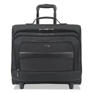 Solo Classic Rolling Overnighter Case, Fits Devices Up to 15.6", Black