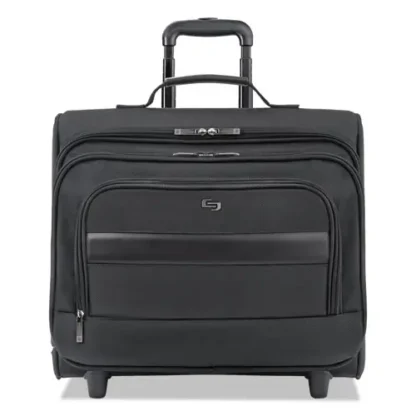 Solo Classic Rolling Overnighter Case, Fits Devices Up to 15.6", Black