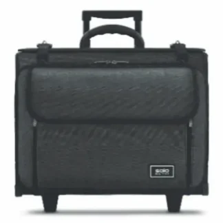 Solo Morgan Recycled Rolling Catalog Case, Fits Devices Up to 17.3", Black/Gray