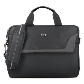Solo Pro Slim Brief - Fits Devices up to 14.1" - Black, 14" x 1.5" x 10.5"