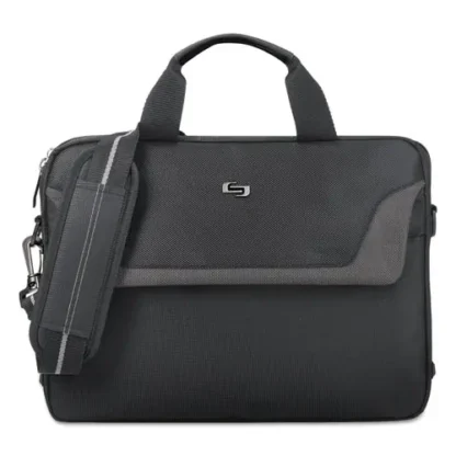 Solo Pro Slim Brief - Fits Devices up to 14.1" - Black, 14" x 1.5" x 10.5"