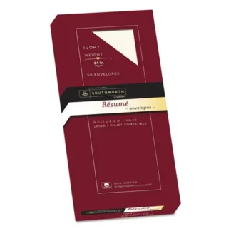 Southworth® 100% Cotton Resume Envelope, #10, Ivory, 50/Box