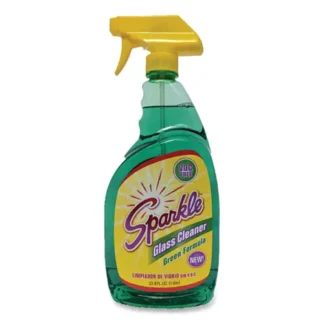 Sparkle Green Formula Glass Cleaner, 33.8 oz Bottle