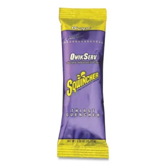 Sqwincher® Thirst Quencher QwikServ Electrolyte Replacement Drink Mix, Grape, 8 Packets