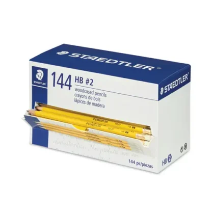 Staedtler® Woodcase Pencil, HB (#2), Black Lead, Yellow Barrel, 144/Pack