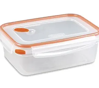 Sterilte Ultra-Seal 8.3 Cup Rectangle Food Storage Container, Orange