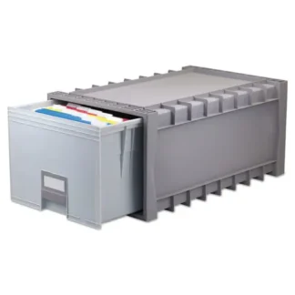 Storex Archive Storage Drawers, Letter Files, Gray