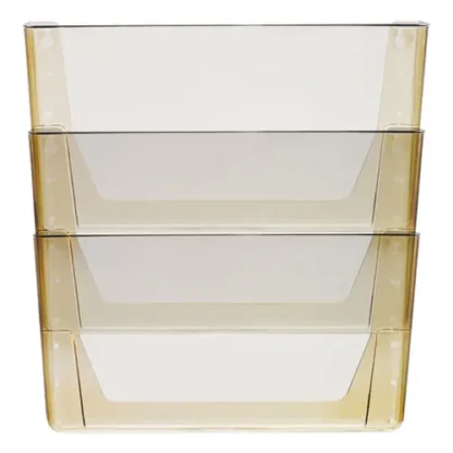 Storex Wall File, 3 Sections, Legal Size, Smoke, 3/Set