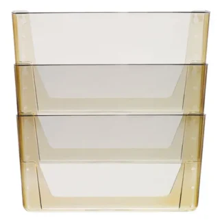 Storex Wall File, 3 Sections, Smoke, Letter Size, 3/Set