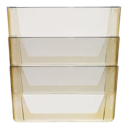 Storex Wall File, 3 Sections, Smoke, Letter Size, 3/Set