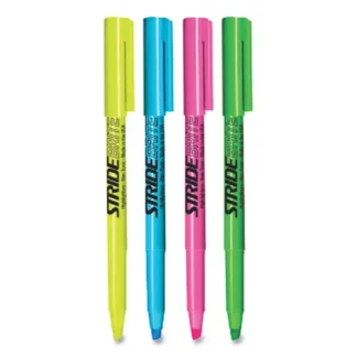 Stride StrideBrite Stick Highlighters, Assorted Ink Colors, Chisel Tip, Assorted Barrel Colors, 24/Pack