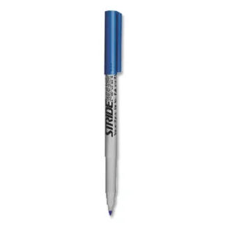 Stride StrideMark Permanent Marker, Fine Bullet Tip, Blue, 12/Pack