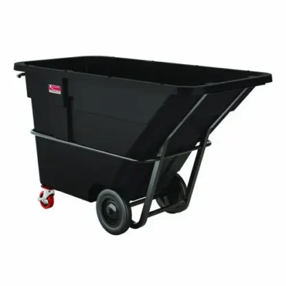 Suncast Commercial® 1.5 cu yd Heavy Duty Tilt Truck, Forkliftable Frame, 2,200 lb Capacity, Black