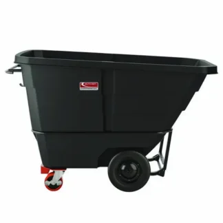 Suncast Commercial® 1 cu yd Heavy Duty Tilt Truck, Forkliftable Frame, 2,200 lb Capacity, Black/Red