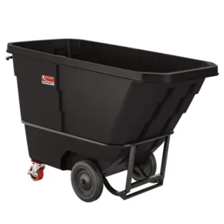 Suncast Commercial® 1 cu yd Standard Duty Tilt Truck, Forkliftable Frame, 1,300 lb Capacity, Black