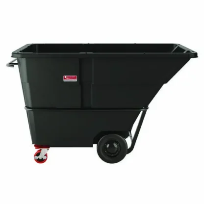 Suncast Commercial® 2 cu yd Heavy Duty Tilt Truck, Forkliftable Frame, 2,300 lb Capacity, Black/Red