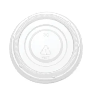 SupplyCaddy Portion Cup Lids, Fits 2 oz Portion Cups, Plastic, Clear, 2,500/Carton