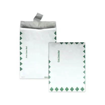 Survivor® Heavy 18 lb Tyvek Open End Expansion Mailers, First Class, #13 1/2, 10 x 13, White, 100/CT