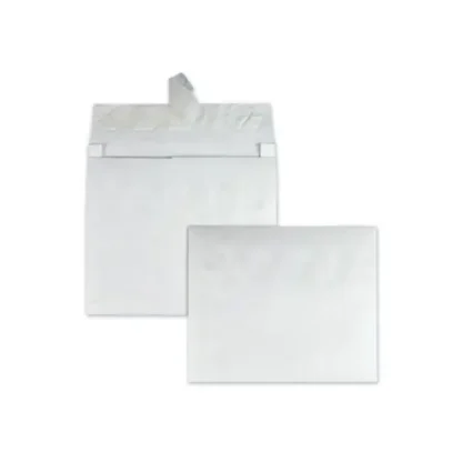 Survivor® Heavyweight 18 lb Tyvek Open End Expansion Mailers, #13 1/2, Square Flap, Redi-Strip Adhesive Closure, 10 x 13, White, 100/CT
