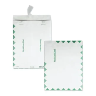 Survivor® Lightweight 14 lb Tyvek Catalog Mailers, First Class, #15 1/2, Square Flap, Redi-Strip Closure, 12 x 15.5, White, 100/Box