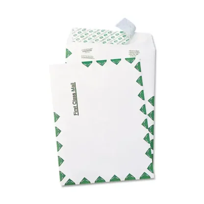 Survivor® Lightweight Tyvek® Catalog Mailers, First Class, #6 1/2, Square Flap, Redi-Strip® Adhesive Closure, 6 x 9, White, 100/Box