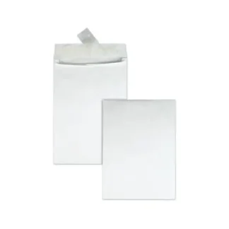 Survivor® Lightweight 14 lb Tyvek Open End Expansion Mailers, #13 1/2, 1.5" Expansion, Square Flap, Redi-Strip Closure, 10 x 13, White, 25/Box