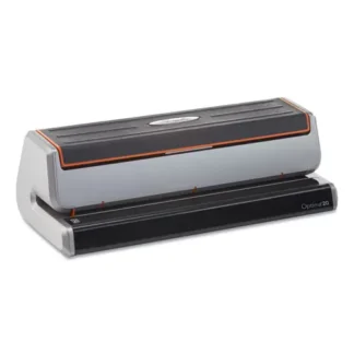 Swingline® 20-Sheet Optima 20 Electric Punch, Three-Hole, 9/32" Holes, Silver/Black