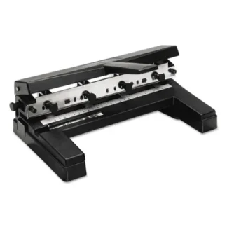 Swingline® 40-Sheet Heavy-Duty Adjustable Paper Punch, 2- to 4-Hole, 9/32" Holes, Black