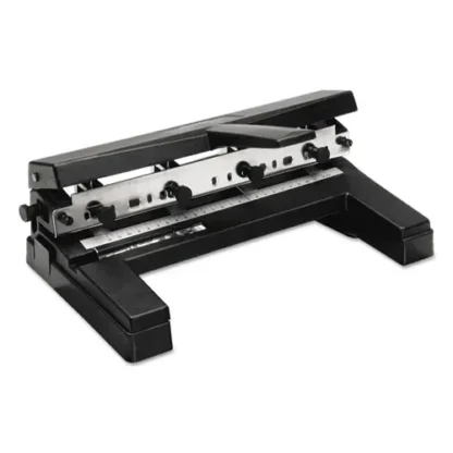 Swingline® 40-Sheet Heavy-Duty Adjustable Paper Punch, 2- to 4-Hole, 9/32" Holes, Black