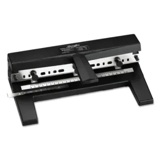 Swingline® 40-Sheet Heavy-Duty Two- to Seven-Hole Adjustable Paper Punch, 9/32" Holes, Black