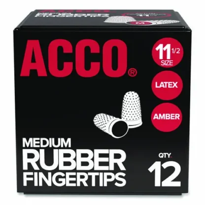 Swingline® Rubber Finger Tips, 11 1/2 (Medium), Amber, Dozen