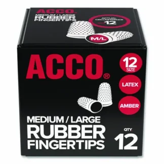 Swingline® Rubber Finger Tips, 12 (Medium-Large), Amber, Dozen