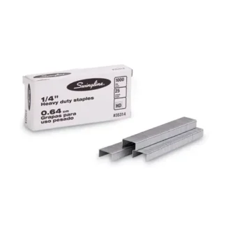 Swingline® S.F. 13 Heavy-Duty Staples, 0.25" Leg, 0.5" Crown, Steel, 1,000/Box