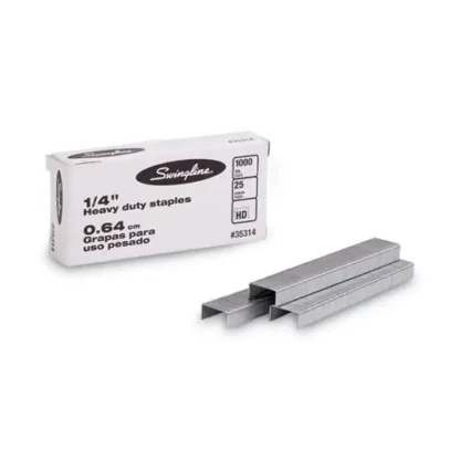 Swingline® S.F. 13 Heavy-Duty Staples, 0.25" Leg, 0.5" Crown, Steel, 1,000/Box