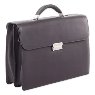 Swiss Mobility Milestone Briefcase, Fits Devices Up to 15.6", Brown, Leather