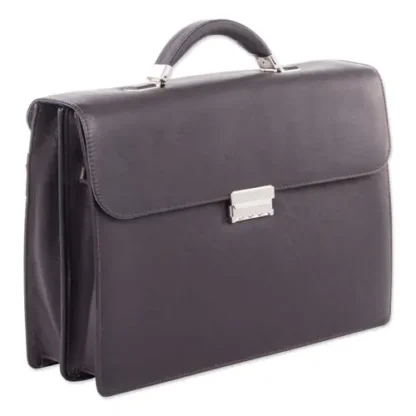 Swiss Mobility Milestone Briefcase, Fits Devices Up to 15.6", Brown, Leather