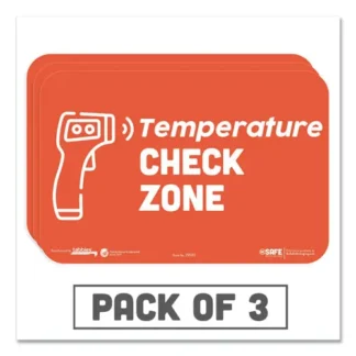 Tabbies® BeSafe Messaging Education Wall Signs, "Temperature Check Zone"