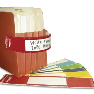 Tabbies® File Pocket Handles, Red/White, 4/Sheet, 12 Sheets/Pack