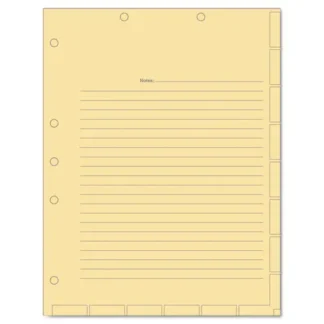 Tabbies® Medical Chart Index Divider Sheets