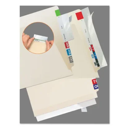 Tabbies® Self-Adhesive Label/File Folder Protector, 2" x 11", Clear, 100/Pack