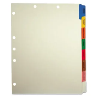 Tabbies® Side Tab Medical Chart Divider Sets, 8-Tab, Assorted Colors, 11 x 9, Manila, 40 Sets