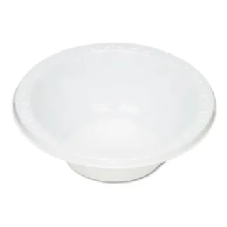Tablemate® Plastic Dinnerware, Bowl, 12 oz, White, 125/Pack