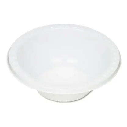 Tablemate® Plastic Dinnerware, Bowl, 12 oz, White, 125/Pack