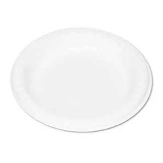 Tablemate® Plastic Dinnerware, Plates, 6" dia, White, 125/Pack