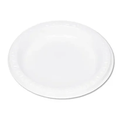Tablemate® Plastic Dinnerware, Plates, 6" dia, White, 125/Pack