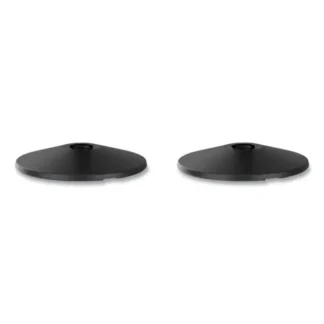 Tatco Adjusta-Tape Crowd Control Base Only, Steel, 14" Diameter, Black, 2/Box