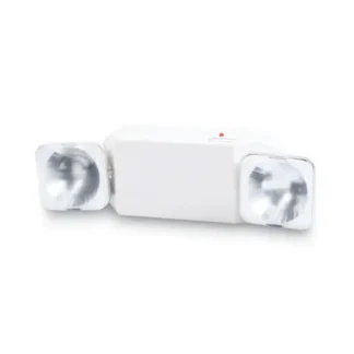 Tatco Swivel Head Twin Beam Emergency Lighting Unit, White