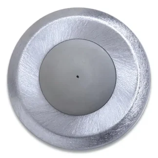 Tell® Convex Wall Bumper, Satin Chrome/Gray, 2.5" x 0.75" x 2.5"